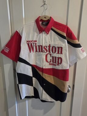 Vintage Chase NASCAR Winston Cup Series Button-Down Colorblocked Shirt - Medium
